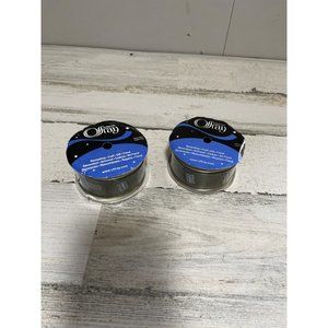 Offray sheer wired green Arabesque ribbon two rolls NWT